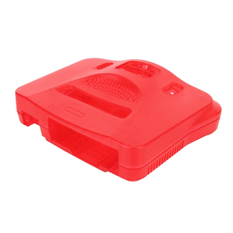 N64 Game Console Replacement Shell Case Transparent Red ABS Retro Housing - Image 3