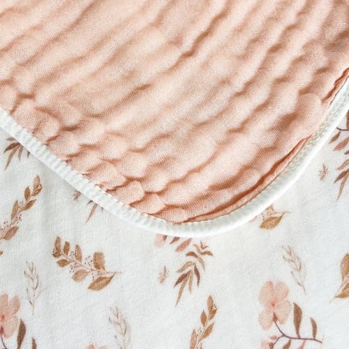 SANACYNA 100% Cotton Muslin Blanket 6-Layer Gauze King Size Floral Bed Blanket Lightweight Soft and Breathable Blanket for Sofa Couch Bed Coverlet Keep Warm (Floral, King 90" X 104") - Image 5