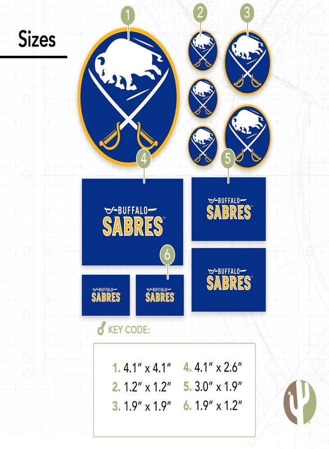 Desert Cactus Buffalo Sabres Sticker NHL Team National Hockey League Vinyl Decal Laptop Water Bottle Car Scrapbook (Type 1-1) - Image 2