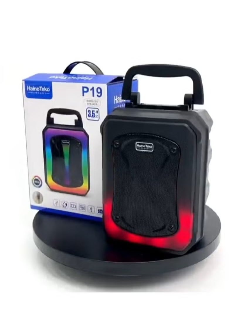 هينو تيكو مكبر صوت لاسلكي محمول P19 يعمل بتقنية البلوتوث للاستخدام الداخلي والخارجي - Image 3