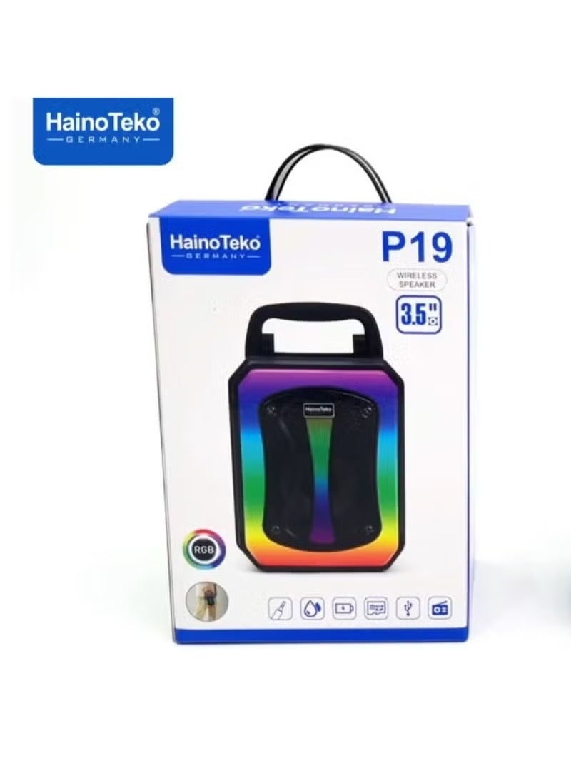 هينو تيكو مكبر صوت لاسلكي محمول P19 يعمل بتقنية البلوتوث للاستخدام الداخلي والخارجي - Image 4