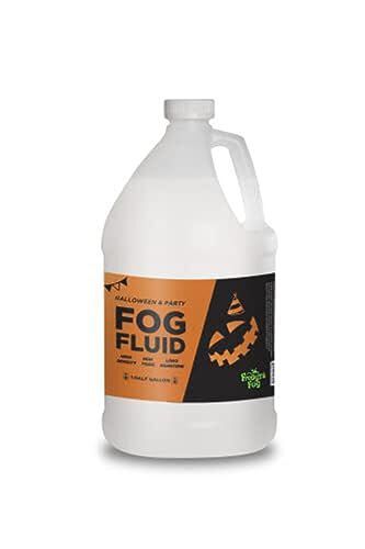 froggys fog سائل ضباب هالوين وحفلات فروغي، سائل ضباب عالي الإنتاج وطويل الأمد لآلات الضباب المائية من 400-1500 واط، رائع للمحترفين وهواة المنازل، التأثيرات المسرحية، الدي جي، والمزيد، نصف جالون - Image 1