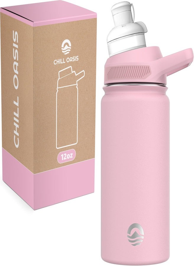 Chill Oasis Water Bottle | Fits Cirkul Water Bottle | BPA Free, Leak Proof, Insulated Stainless Steel, Dishwasher Safe (Pink, 12oz) - Image 1