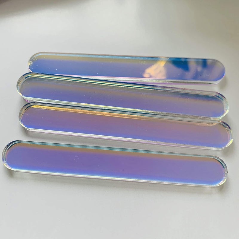 CHENRUI 50 Pcs Mini Neon Acrylic Cakesicle Popsicle Sticks for Ice Creamsicle Candy Apple (Rainbow AB) - Image 5