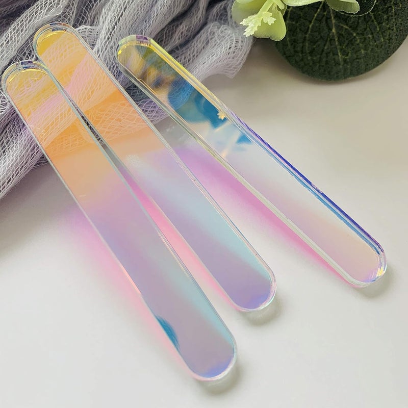 CHENRUI 50 Pcs Mini Neon Acrylic Cakesicle Popsicle Sticks for Ice Creamsicle Candy Apple (Rainbow AB) - Image 4