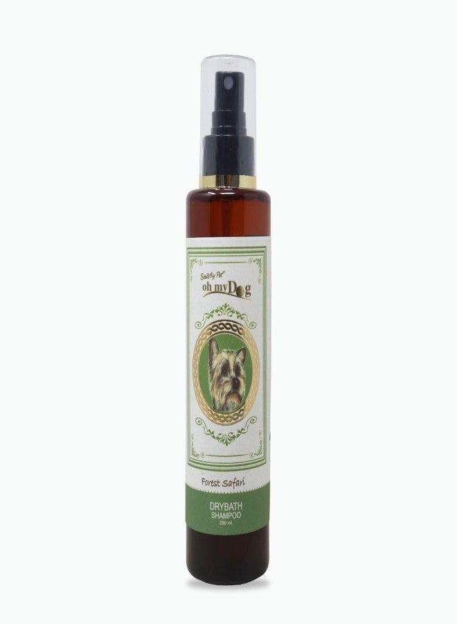Plushmate Oh My Dog Forest Safari Pet Dry Bath Shampoo Helps In Making Hair Soft & Smooth, Kills Ticks & Lice For Dogs, Puppies, Cats And Kittens-200 Milliliter - Image 1