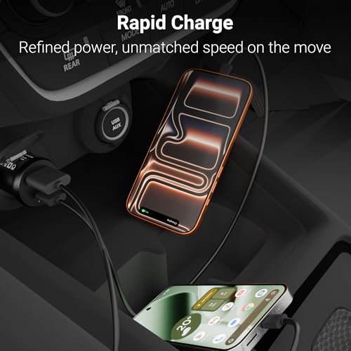 Zebronics 30W Car Charger with Dual-Output - Type-C & USB, Compact Design, PPS Tech, Rapid Charging, 1m Type-C Cable, Compact Size, for Smartphones, iPhones, Tablets, Earbuds (CC30) Black - Image 4