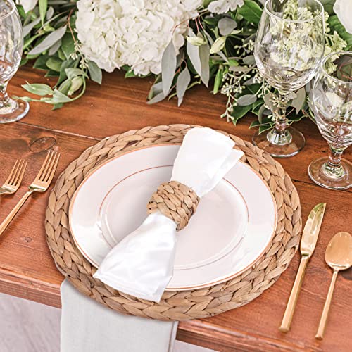 APTWOW Rustic Napkin Rings Set of 12, Hand-Woven Farmhouse Fall Napkin Rings, Holiday Party, Christmas, New Year Eve, Thanksgiving Dinnerware, Easter Napkins Rings - Image 2