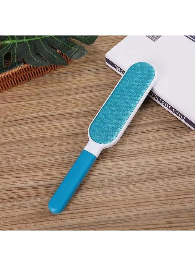 Blue Double Sided Reusable Dehair Brush For Clothes Sofas Furniture Carpets - Image 1
