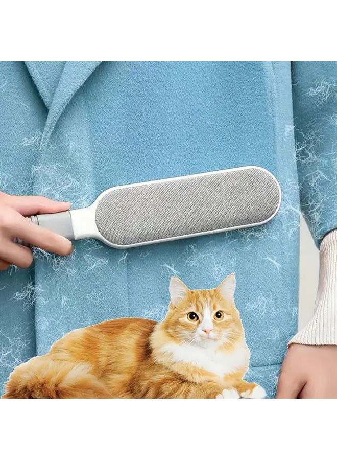 Blue Double Sided Reusable Dehair Brush For Clothes Sofas Furniture Carpets - Image 4