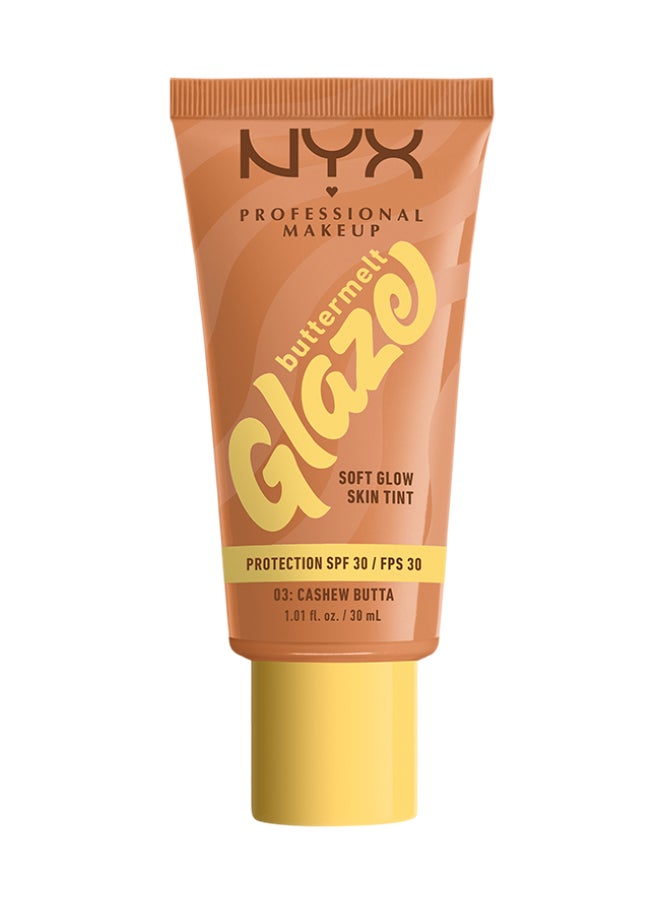 NYX PROFESSIONAL MAKEUP Buttermelt Glaze Soft Glow Skin Tint + SPF/FPS 30 Foundation 12h Wear Cashew Butta  - Image 1