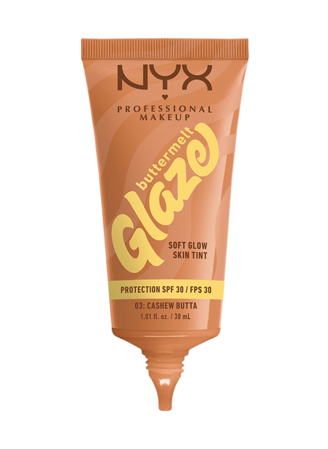 NYX PROFESSIONAL MAKEUP Buttermelt Glaze Soft Glow Skin Tint + SPF/FPS 30 Foundation 12h Wear Cashew Butta  - Image 5