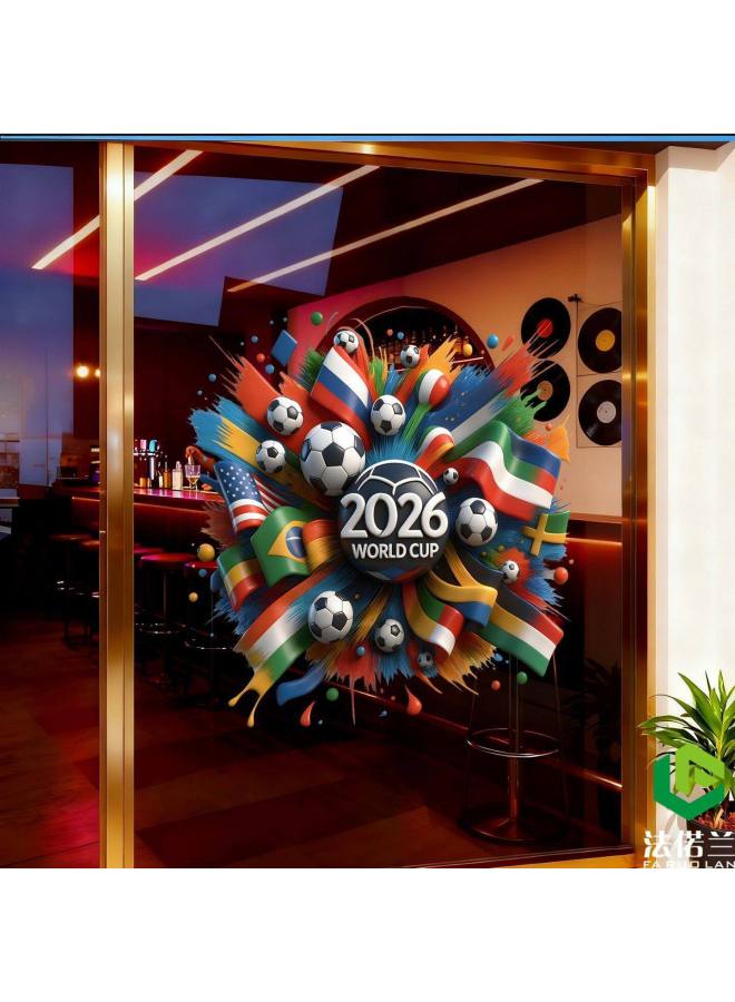 2026 World Cup Theme Scene Decoration Atmosphere Setup –Specifications: Small   Color Classification: SJB04  010 Transparent Static Electricity - Image 3
