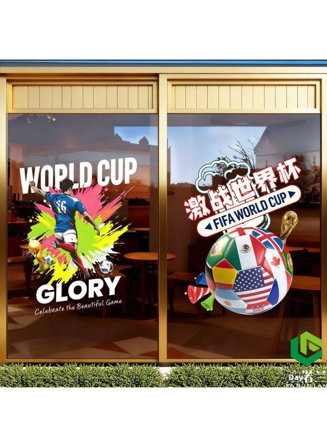 2026 World Cup Theme Scene Decoration Atmosphere Setup –Specifications: Small   Color Classification: SJB04  010 Transparent Static Electricity - Image 2