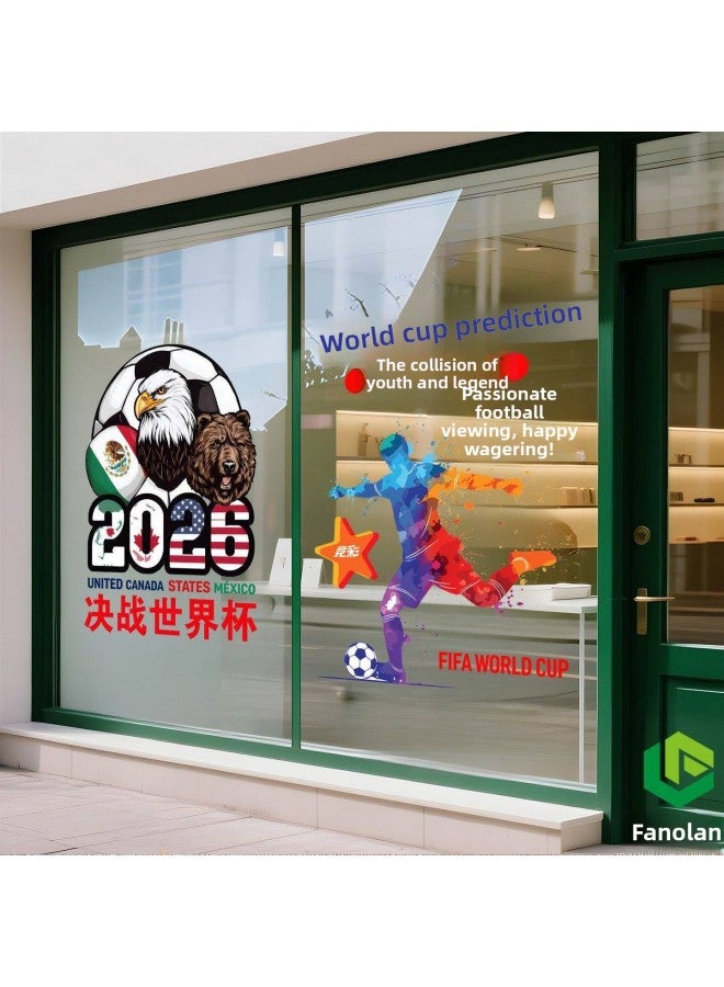 2026 World Cup Theme Scene Decoration Atmosphere Setup –Specifications: Small   Color Classification: SJB04  010 Transparent Static Electricity - Image 5