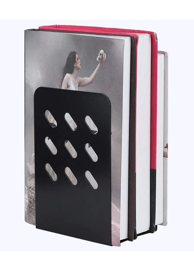 SYOSI Anti-skid bookends have a padding base to maintain stability. Even if you only put one book on the bookshelf, it will keep your books balanced and balanced, and won't scratch your furniture. - Image 3