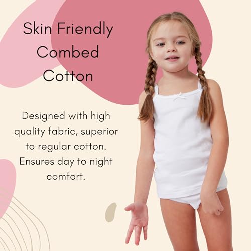 Feathers Girls Solid White Snug Fit Tagless Briefs Underwear - 100% Cotton Super Soft Panties - Image 3
