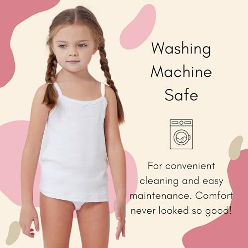 Feathers Girls Solid White Snug Fit Tagless Briefs Underwear - 100% Cotton Super Soft Panties - Image 5