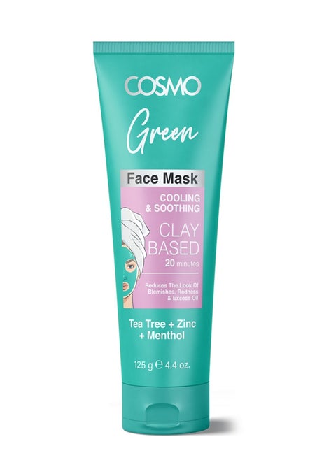 Face Mask Cooling And Soothing Clay Based Tea Tree Zinc And Menthol 125g