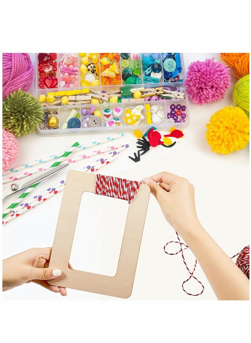 Captaintech DIY Wood Picture Frames Unfinished Solid Wood Photo Picture Frames Christmas Wooden Photo Frames for Crafts Wood Crafts for Kids Adults Arts and Crafts DIY Painting Projects 7.9 x 5.9 Inch (6) - Image 4