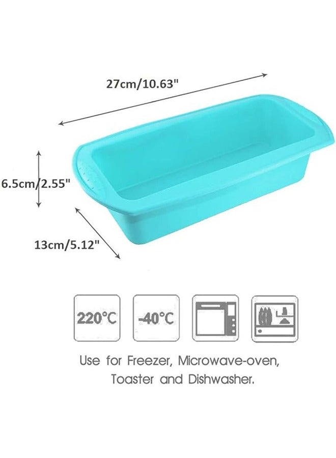 كيلا 2 عبوة قالب سيليكون للخبز، قالب خبز سيليكون مانع للالتصاق، قالب خبز سيليكوني للخبز، قالب خبز خالٍ من مادة BPA، للكيك والخبز وفطيرة رغيف اللحم والفطائر والبيتزا والكيش والكعك المنزلي - Image 5