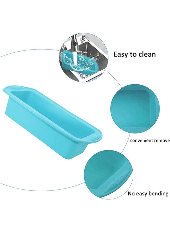 كيلا 2 عبوة قالب سيليكون للخبز، قالب خبز سيليكون مانع للالتصاق، قالب خبز سيليكوني للخبز، قالب خبز خالٍ من مادة BPA، للكيك والخبز وفطيرة رغيف اللحم والفطائر والبيتزا والكيش والكعك المنزلي - Image 3