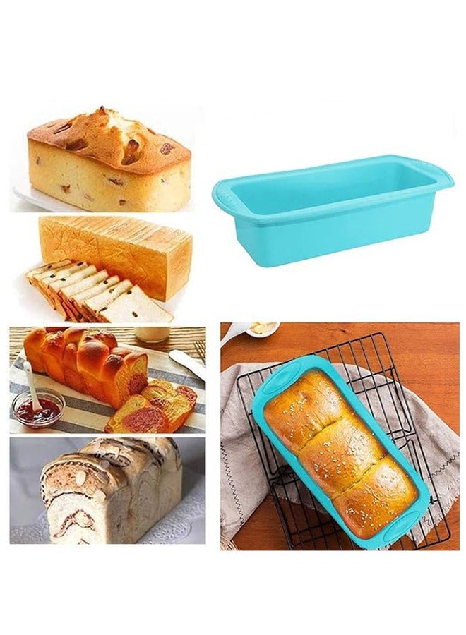 كيلا 2 عبوة قالب سيليكون للخبز، قالب خبز سيليكون مانع للالتصاق، قالب خبز سيليكوني للخبز، قالب خبز خالٍ من مادة BPA، للكيك والخبز وفطيرة رغيف اللحم والفطائر والبيتزا والكيش والكعك المنزلي - Image 4