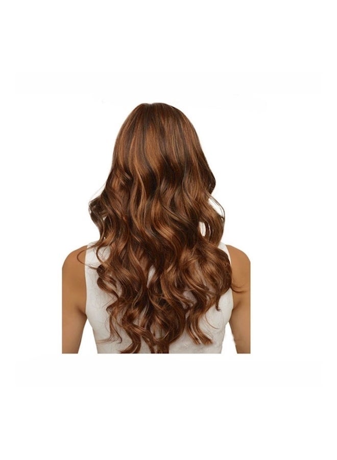 NIBEMINENT Long Curly Hair Wig Brown - Image 3