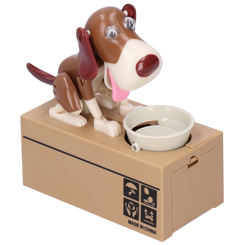 Puppy Piggy Bank: ABS Material Lightweight Durable - Cute Interactive Coin Licking Design Money Box for Kids Home Office Desk Decoration - Image 3