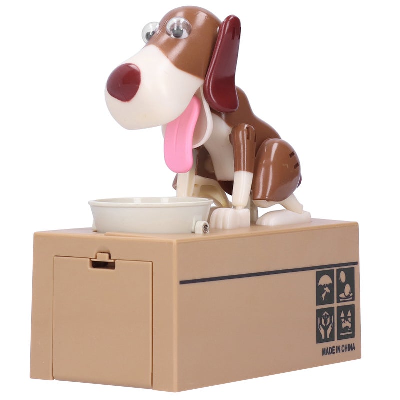 Puppy Piggy Bank: ABS Material Lightweight Durable - Cute Interactive Coin Licking Design Money Box for Kids Home Office Desk Decoration - Image 2