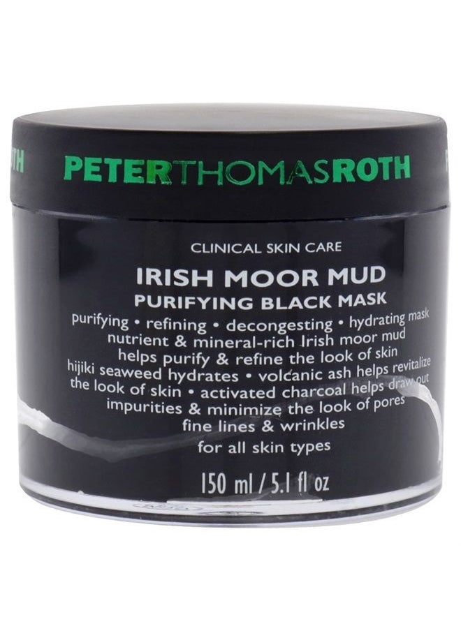 PETER THOMAS ROTH Irish Moor Mud Purifying Black Mask | Decongesting Facial Mask, Helps Reduce the Look of Pores, Fine Lines and Wrinkles 5 Fl Oz (Pack of 1)  - Image 1