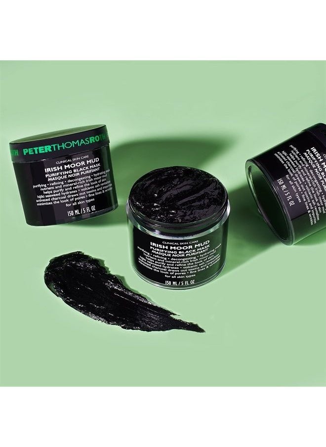 PETER THOMAS ROTH Irish Moor Mud Purifying Black Mask | Decongesting Facial Mask, Helps Reduce the Look of Pores, Fine Lines and Wrinkles 5 Fl Oz (Pack of 1)  - Image 5