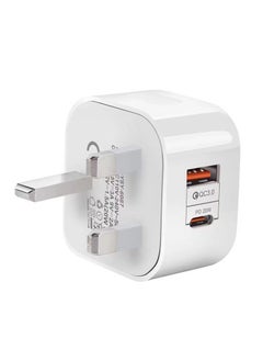 Generic 3X Faster Charger for Saudi Heat - Dual Port 20W/18W Phone Adapter, iPhone & Samsung Safe Charging in 45℃, Compact Design (White)  - Image 4