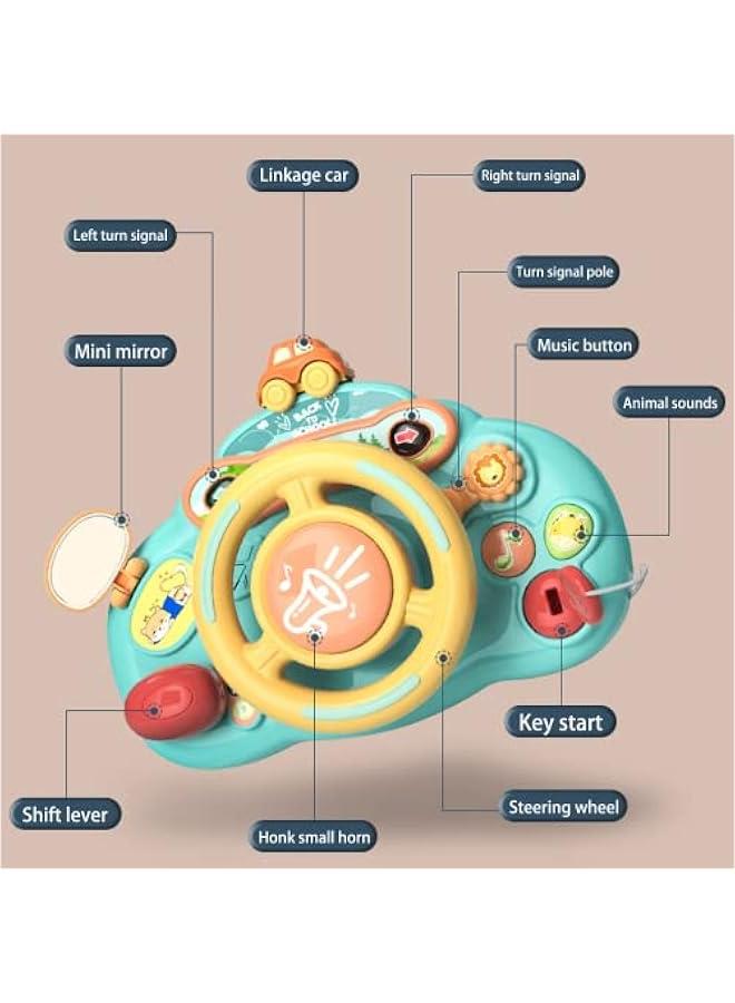BWSJ Toddler Steering Wheel Toy Baby Interactive Learning Toy, Musical Toy with Light and Sound for Preschool Kids,Boys Girls Birthday  Early Educational for Toddlers - Image 4