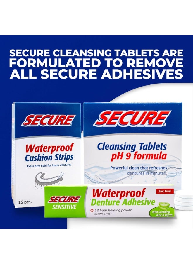 Secure Sensitive Denture Adhesive with Aloe Vera & Myrrh â€“ 12-Hour Max Hold â€“ Patented Waterproof Seal â€“ for All Denture Types â€“ Food Grade Ingredients â€“ 1.4 oz - Image 5