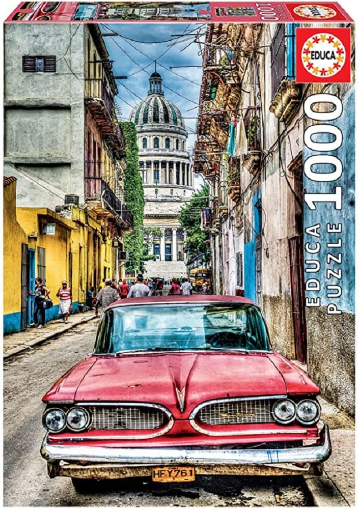 Educa 1000 Vintage car in Old Havana Puzzle - Image 2