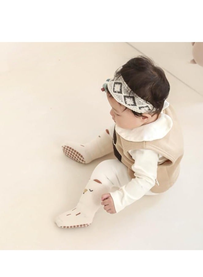 بيبي لاند 5 أزواج من جوارب الأطفال غير القابلة للانزلاق، جوارب مضادة للانزلاق للأولاد والبنات، جوارب قطنية متوسطة الحجم للأطفال الصغار بعمر 1-3 سنوات (متوسط) - Image 5