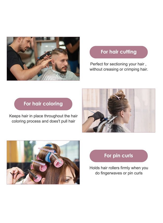 AIMIKE 6Pcs Professional Hair Clips For Styling Sectioning Antislip Notrace Duck Billed Hair Clips With Silicone Band Salon And Home Hair Cutting Clips For Hairdresser Women Men 4.3” Long - Image 4