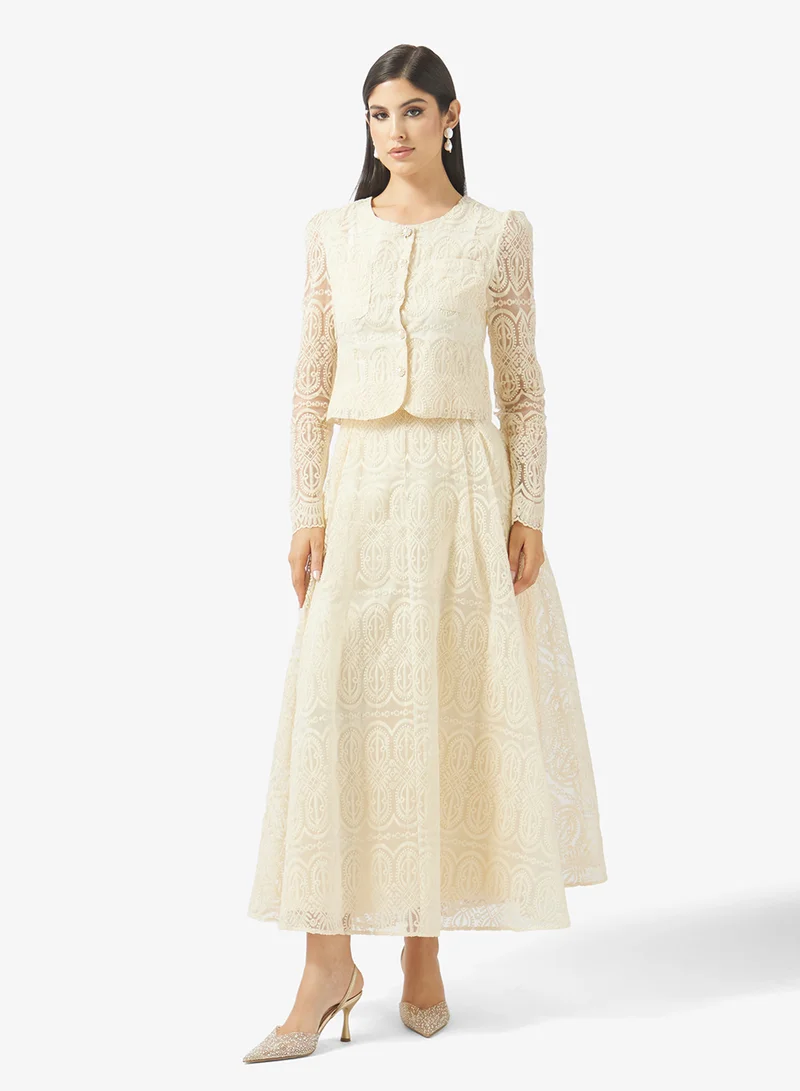 Lace Top & Skirt Set