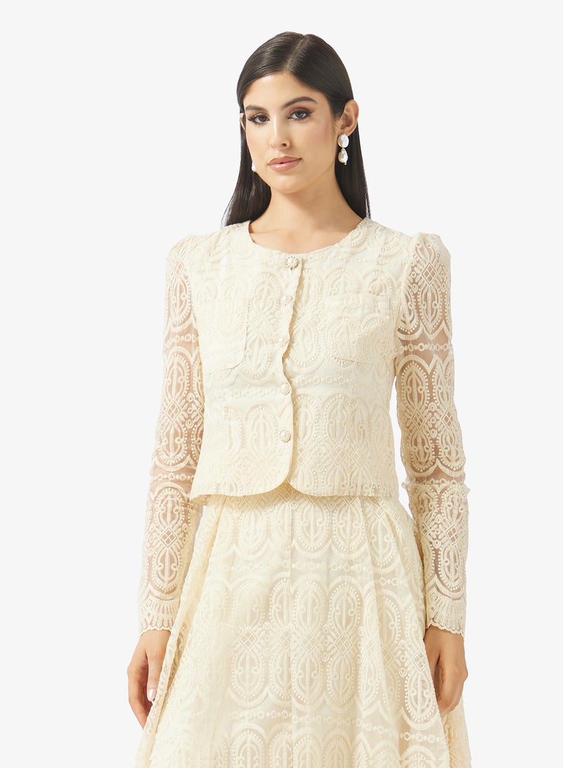 Khizana Lace Top & Skirt Set - Image 3