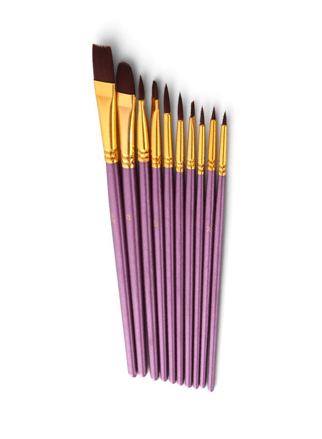 NIBEMINENT 50-Piece Paint Brush Set Purple - Image 1