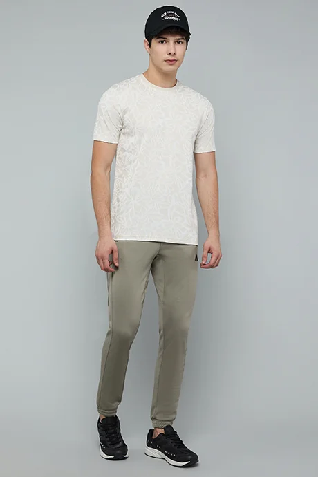R&B Jacquard T-Shirt with Crew Neck and Short Sleeves