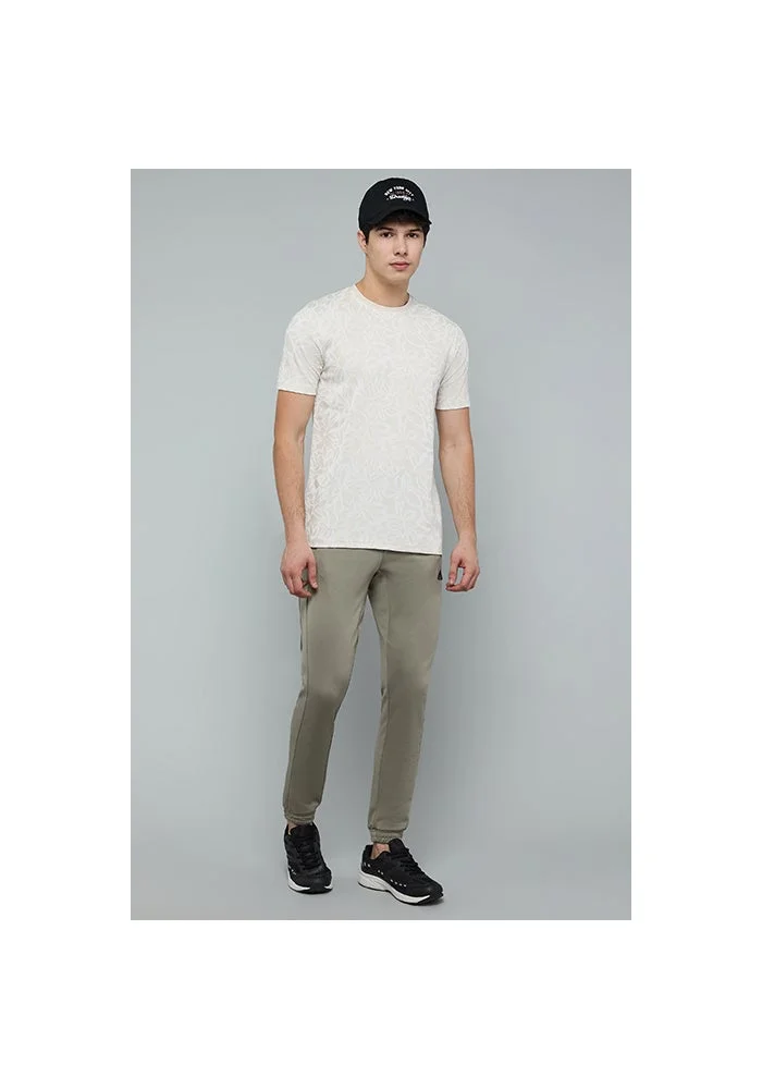 أر أند بي Jacquard T-Shirt with Crew Neck and Short Sleeves