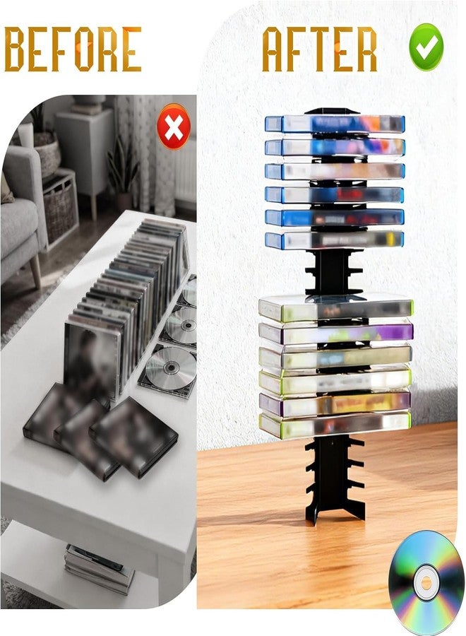 Primst 4 Pack Metal Video Game Disc Rack Tower - 72 Compartments Wall Mount Organizer Shelf for DVD & Game Disc Storage - Image 5
