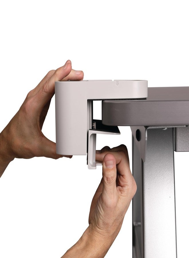 deflecto Standing Desk Large Desk Organizer, Two Sections, 9 x 6.17 x 3.5, Gray - Image 2
