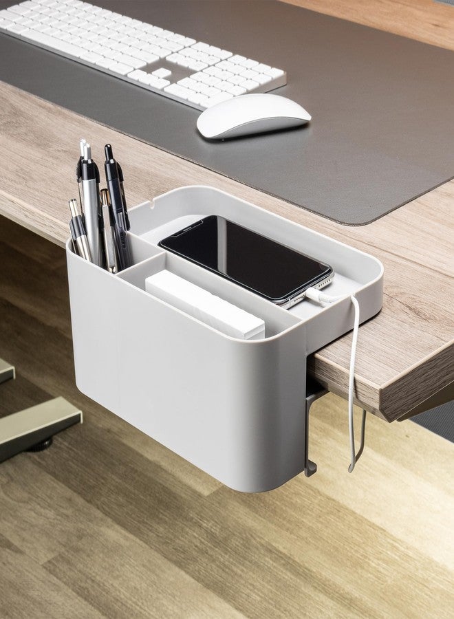 deflecto Standing Desk Large Desk Organizer, Two Sections, 9 x 6.17 x 3.5, Gray - Image 3