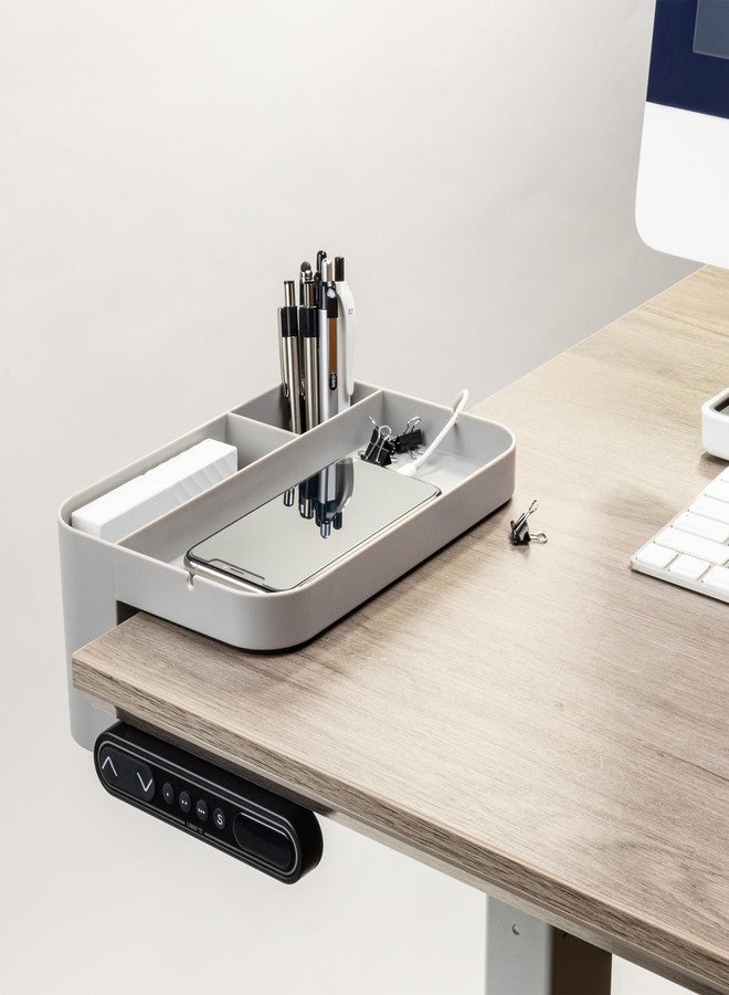 deflecto Standing Desk Large Desk Organizer, Two Sections, 9 x 6.17 x 3.5, Gray - Image 5