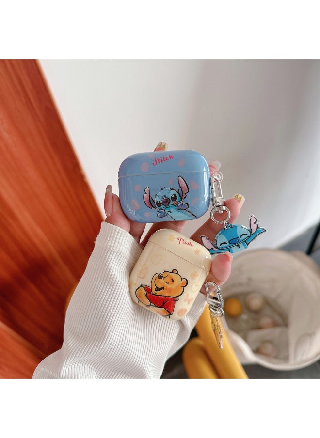 Generic - Japanese And Korean Cute Cartoon For Apple AirPods Pro Bluetooth Wireless 1/2/3 Generation Headphone Protective Cover Soft Case Applicable-Color:IMD Yellow Bee Bear-Applicable Model:AirPods 4 - Image 1