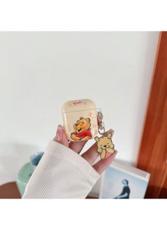 Japanese And Korean Cute Cartoon For Apple AirPods Pro Bluetooth Wireless 1/2/3 Generation Headphone Protective Cover Soft Case Applicable-Color:IMD Yellow Bee Bear-Applicable Model:AirPods 4