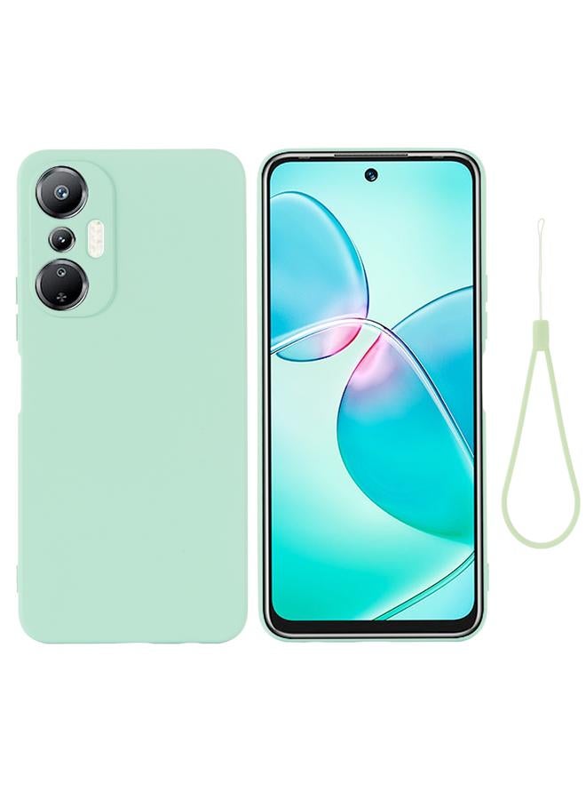 زبون جراب لهاتف Infinix Hot 20S X6827 مصنوع من السيليكون السائل المقاوم للصدمات بلون نقي - Image 1